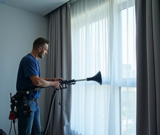 Professional commercial curtain cleaning process equipment Matty Curtain Cleaning south-granville-nsw